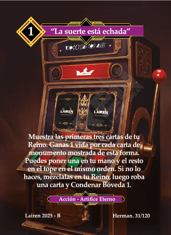 031 La Suerte Esta Echada Full Art - Coste 1