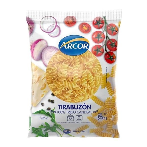Fideos Arcor Tirabuzón 500 g #1