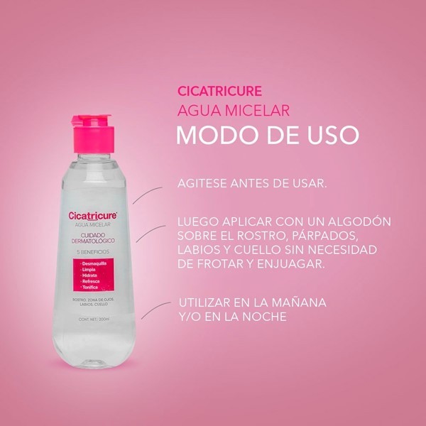 Cicatricure Agua Micelar 5 Beneficios 200 ml alt