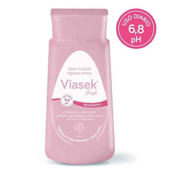 Viasek Fresh Ph 6,8 - Menopausia Jabón Líquido x 200 ml