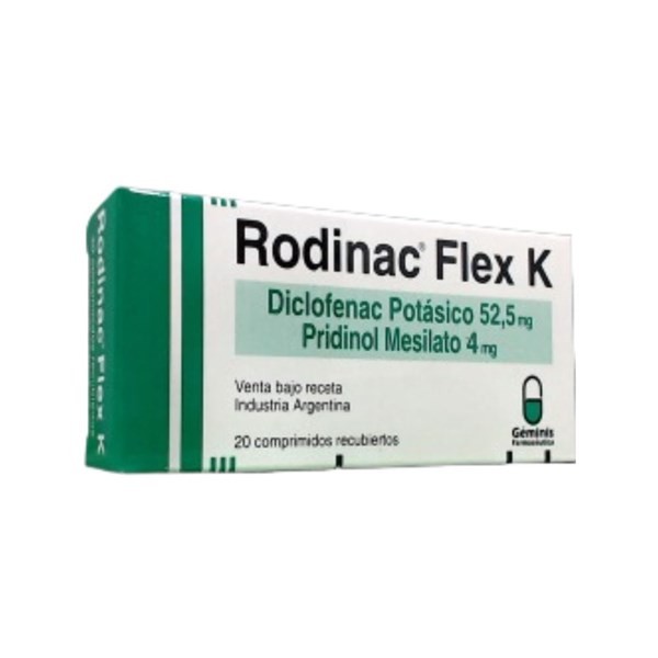 Géminis Farmacéutica Rodinac Flex K Diclofenac + Pridinol x 20 Comp #1