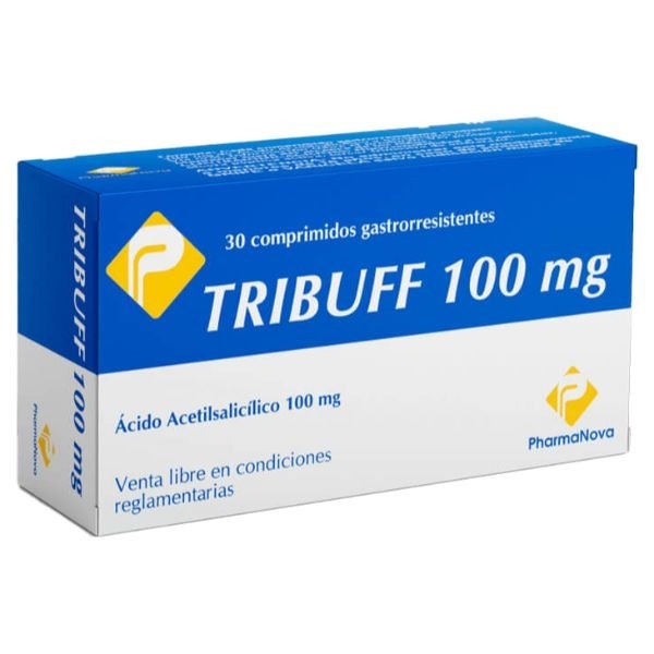Tribuff 100 mg | 30 Comprimidos | Ácido acetilsalicílico #1