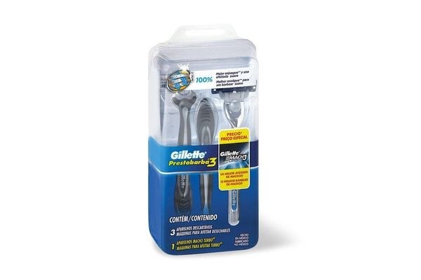 Kit Gillette Máquinas Para Afeitar 3 Prestobarba3 + 1 Mach3 Turbo #1