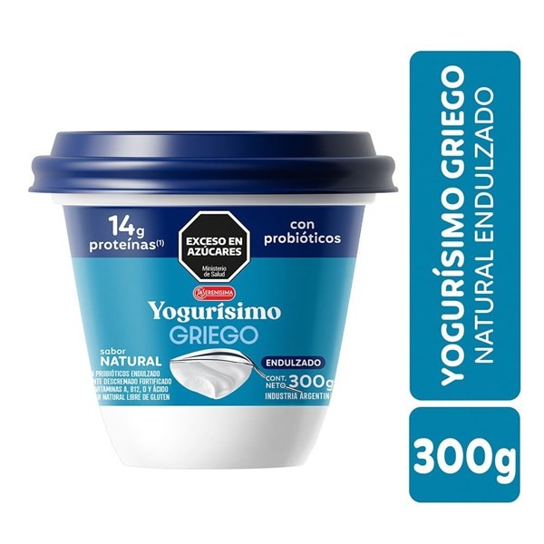 Yogur Griego Natural Endulzado x 300 grs Yogurisimo #1