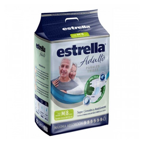 Estrella Pañal Para Adulto Unisex (8 Unidades) m