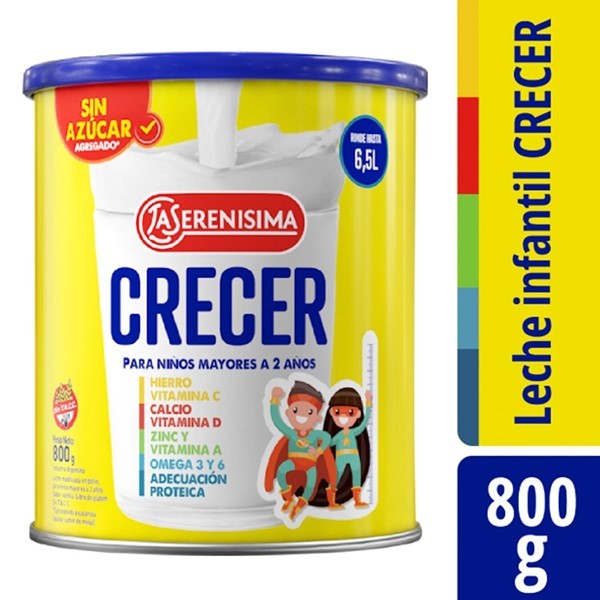 Crecer Leche en Polvo Lata 800 gr #1