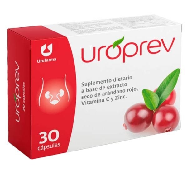 Uroprev | 30 capsulas | Suplemento dietario a base de extracto seco de arándano rojo, vitamina C y zinc #1