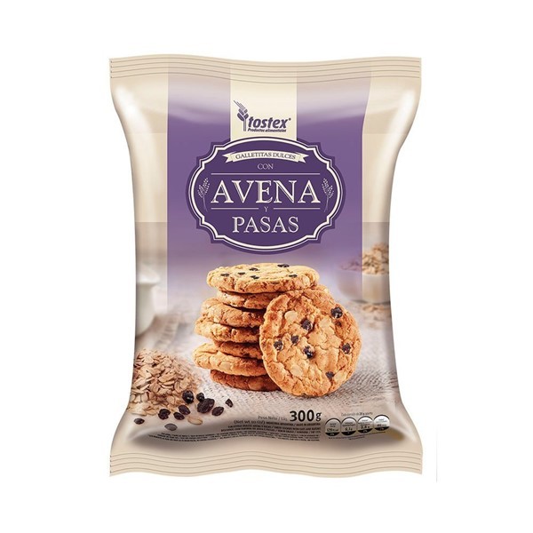 Galletas Tostex Avena Y Pasas X300gr #1