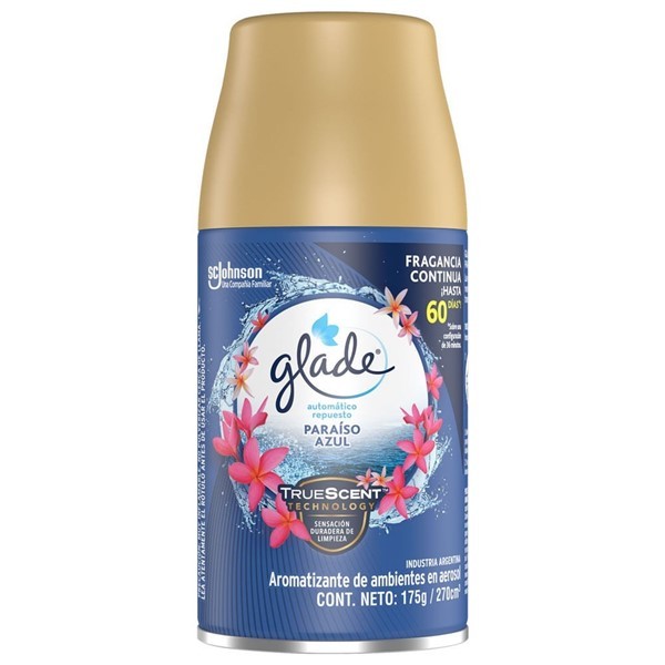 Aromatizante De Ambientes Automático Glade Paraíso Azul Repuesto 175gr alt