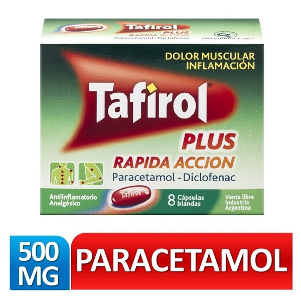Genomma Tafirol Plus Rapida Accion Caps.bl. X 8 #1