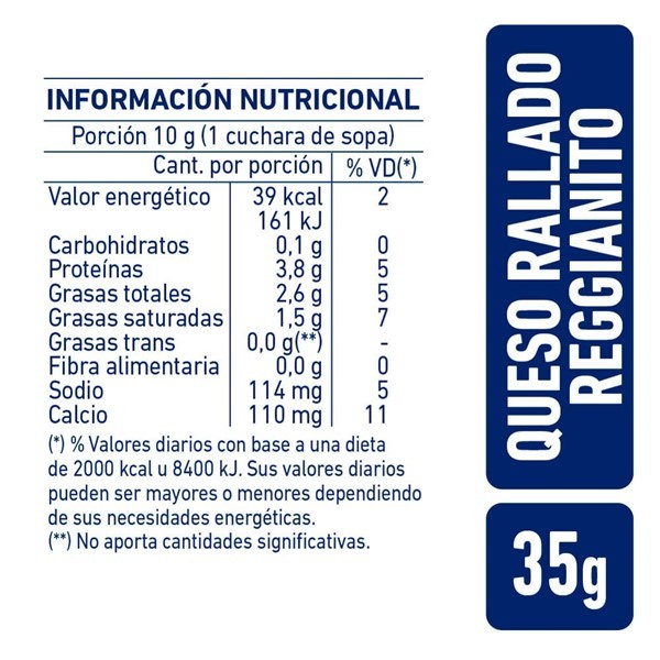Queso Rallado La Serenisima 35gr alt