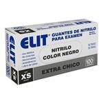 Guantes Examen Nitrilo S/Polvo Extra Chico Negro x100 #1