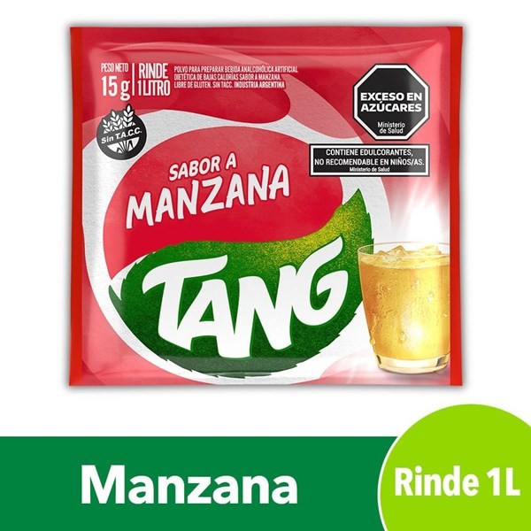 Jugo En Polvo Tang  Sabor Manzana 15 G #1