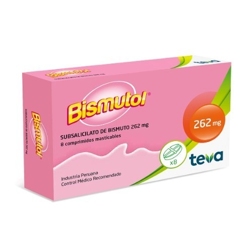 Bismutol Masticable 262Mg | 8 Comprimidos #1