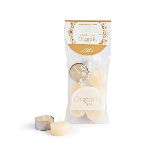 Organic Spa Velas de Noche Vainilla