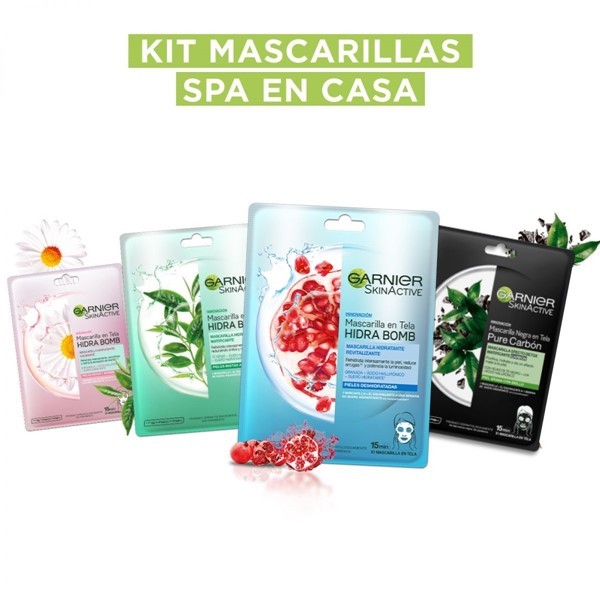 Garnier Combo Mascarillas Ojos Y Rostro Surtidas (4 Unidades) #1