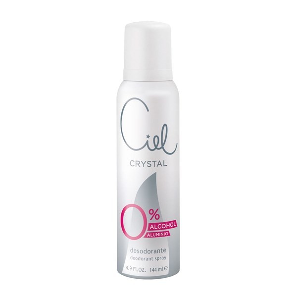 Desodorante en Aerosol Femenino Ciel Crystal 0% Alcohol 144 cc. #1