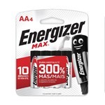 Pilas Alcalinas Energizer Max Tipo Aa 4 U. #1
