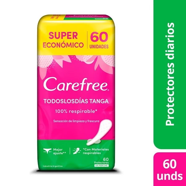Carefree Protectores Diarios Todos Los Dias Tanga (60 Unidades)