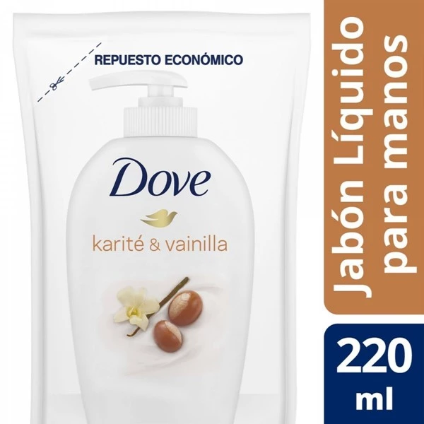 Dove Jabon Karite Y Vainilla Repuesto  220 ml