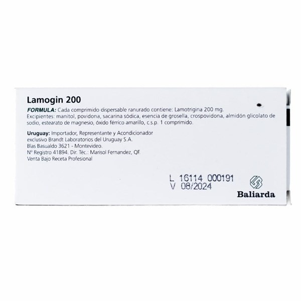 Lamogin 200 Mg | 30 Comprimidos | Lamotrigina #1