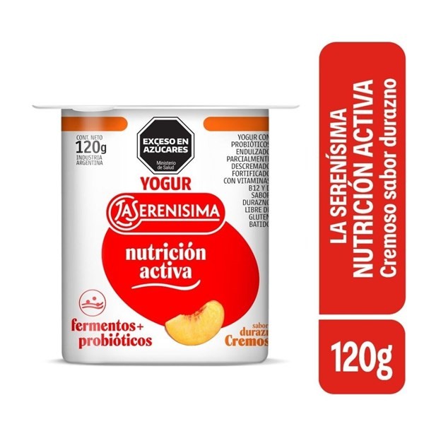 Yogur Firme Entero Durazno la Serenisima 120 Gr. #1