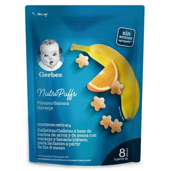 Gerber Nutrisnack Banana Y Naranja 42 gr #1