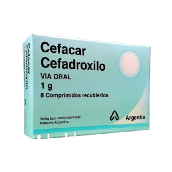 Siegfried Cefacar Cefadroxilo 1000 Mg x 8 Comp #1