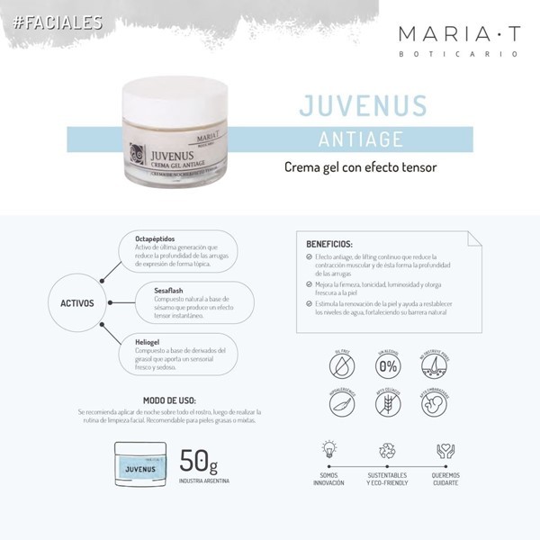 Juvenus Gel Crema Antiage 50 gr alt