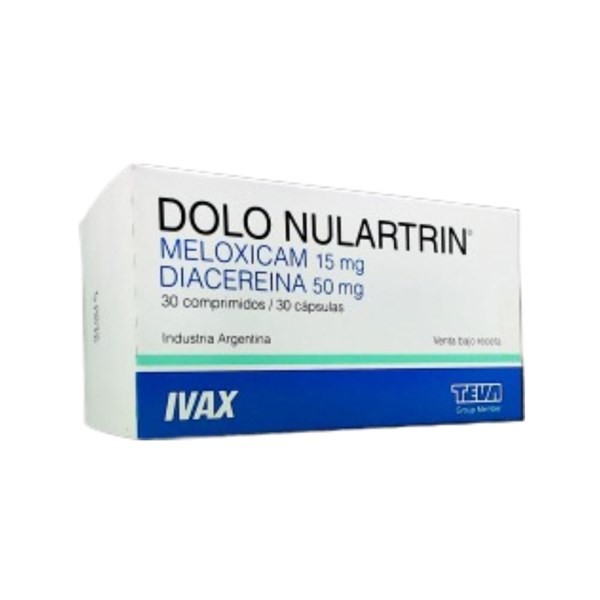 Teva Dolo Nulartrin Meloxicam + Diacereína x 30 Comp + 30 Cáps #1