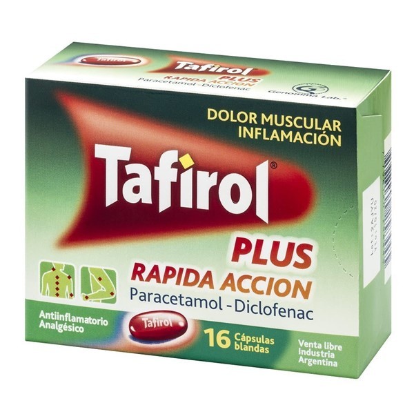 Genomma Tafirol Plus Rápida Accion Cápsulas Blandas x 16 alt