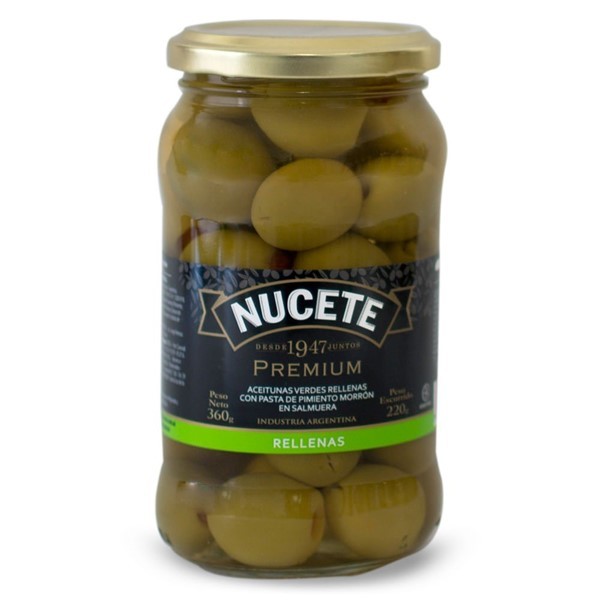 Aceitunas Nucete Premium Rellenas 220 Gr