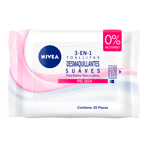 Nivea Toallitas Desmaquillantes 3 En 1 Para Piel Seca 25 Unidades #1