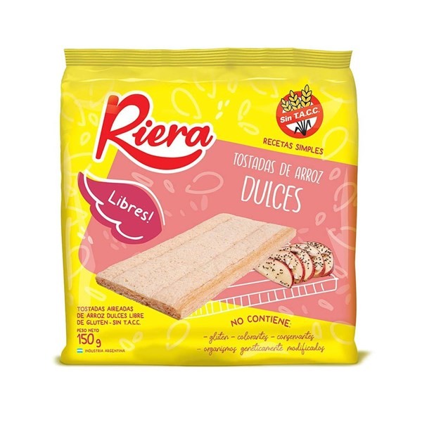 Tostadas de Arroz Dulces Lib Riera S/ Tacc 12X1 #1
