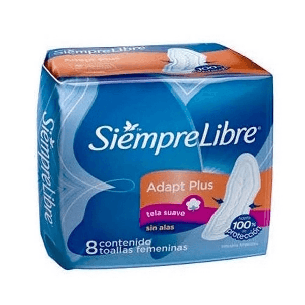 Siempre Libre Toallitas Femeninas Sin Alas (8 Unidades) #1