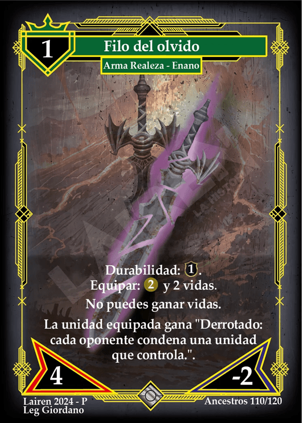 110 Filo Del Olvido - Coste 1