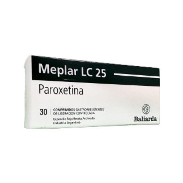 Baliarda Meplar Lc 25 Paroxetina 25 Mg x 30 Comp de Liberación Controlada #1