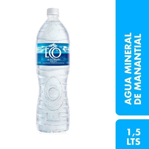 Agua Mineral De Manantial Eco De Los Andes 1.5 L