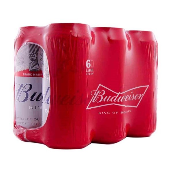 Cerveza Rubia Budweiser 6-pack 473 Ml Lata alt