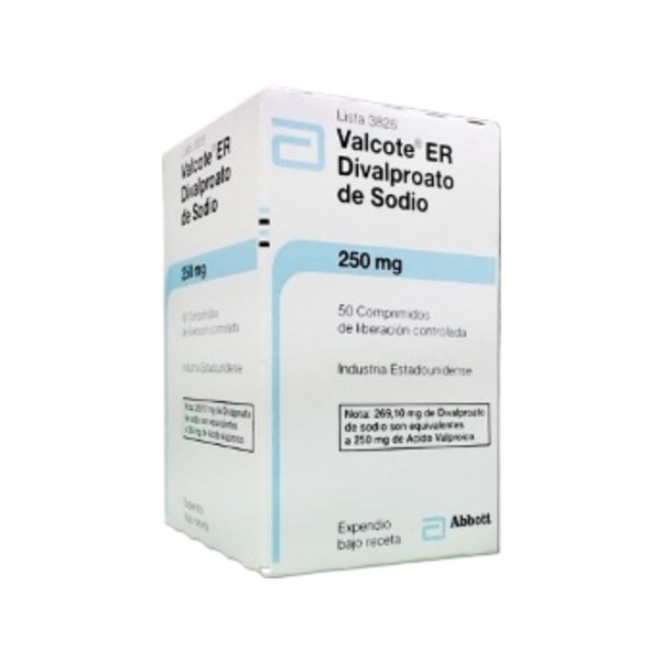 Abbott Valcote Er Divalproato de Sodio 250 Mg x 50 Comp de Liberación Controlada