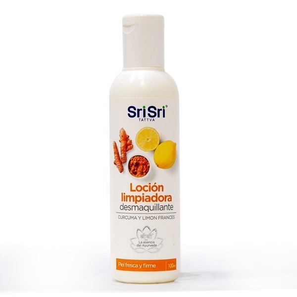 Sri Sri Locion Limpieza Y Desmaquillante Con Limon Y Curcuma 100 ml #1
