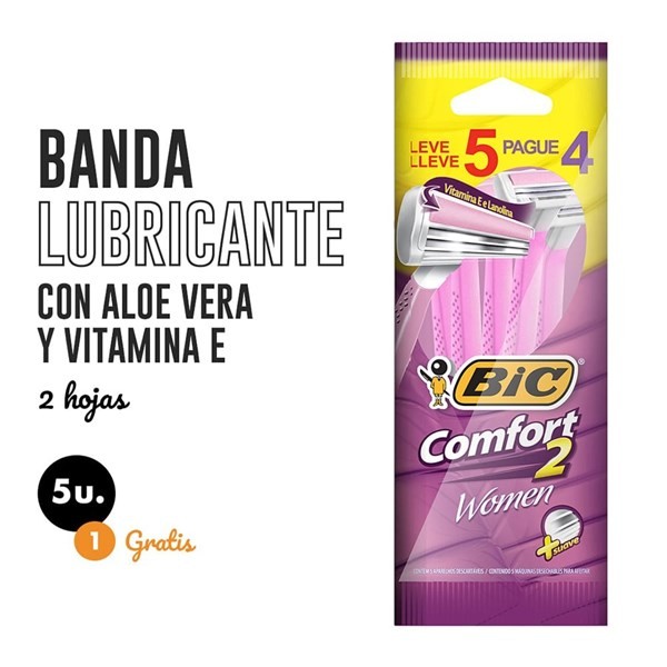 Máquina Para Afeitar Bic Comfort Women x 5 un alt