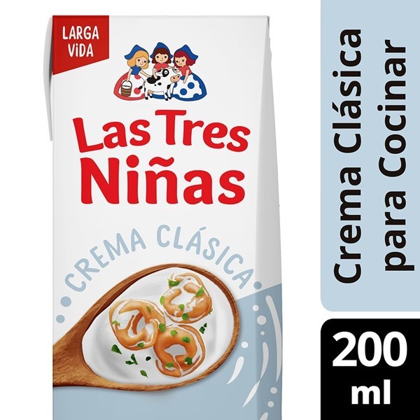 Las Tres Niñas Crema De Leche L3n Uat Para Cocinar 200ml