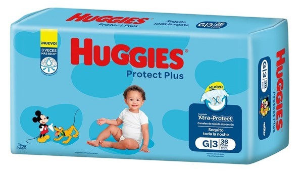 Huggies Pañales Protec Plus Talle g (36 Unidades)