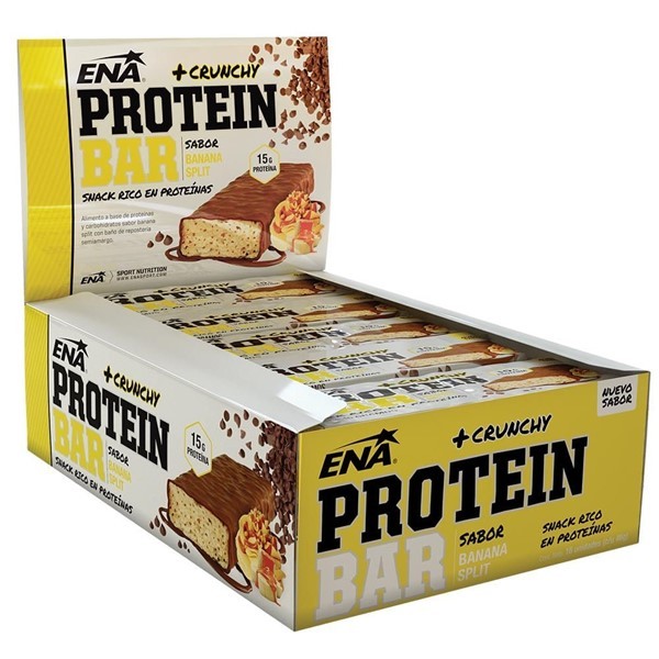 Ena Barra Protein Bar Banana Split + Crunchy (16 Barras) #1