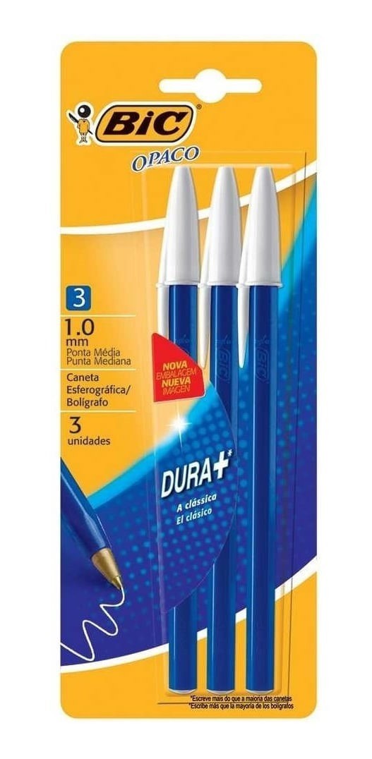 Bic Original Lapicera Azul Opaco 1 mm 3 Unidades