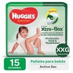 Huggies Active Sec Pañales Xxg Mas de 15 kg 15 Unidades #1