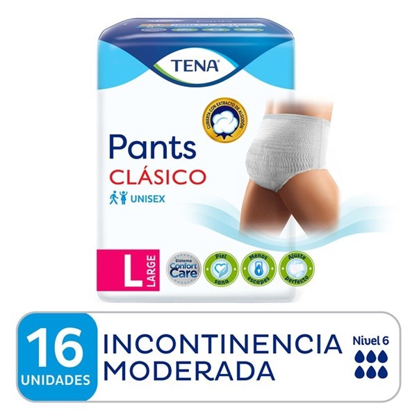 Tena Ropa Interior  Pants Clásico Talle l (16 Unidades)