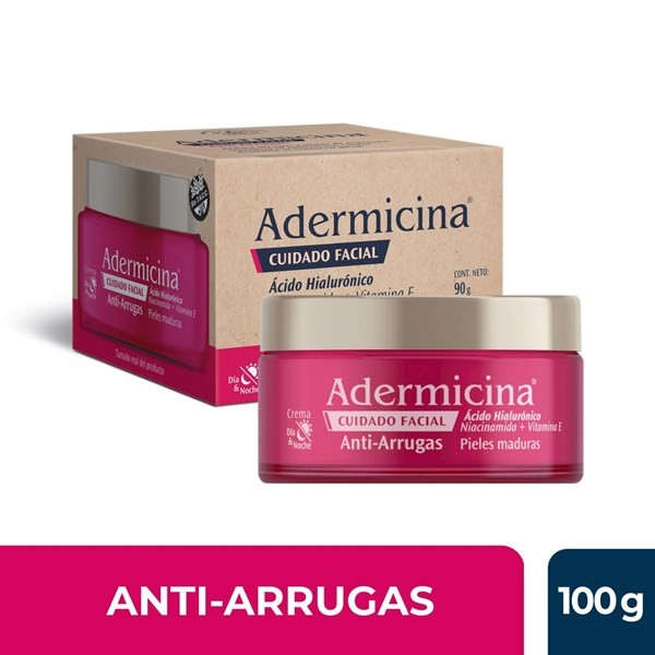 Adermicina Crema Facial Anti-Arrugas Acido Hialurónico 100 gr
