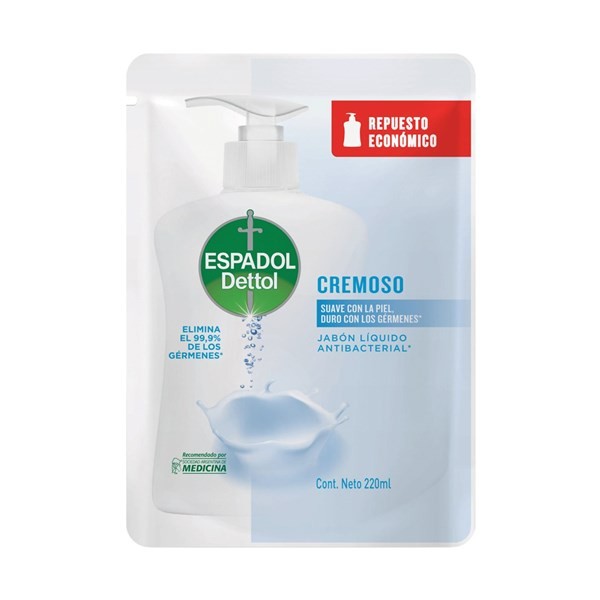 Jabón Líquido Espadol Antibacterial Repuesto 220 Cc. #1